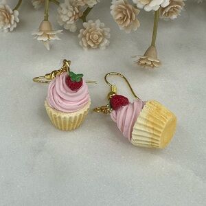 Pink Cupcake Earrings